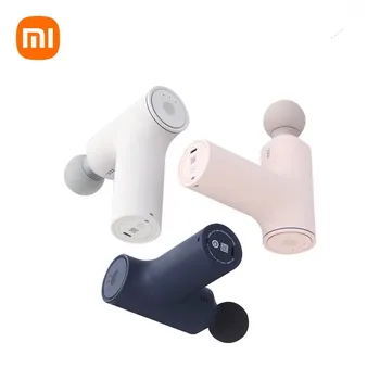 Xiaomi Mijia Мини-Пистолет за масаж Престилка, Мускулен Масаж Пистолет, Електрически Масажор, 3 Масажни Глави, Безшумен Стимулатор на мускулите Type-C За зареждане