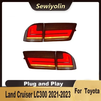 За Toyota Land Cruiser LC300 2021-2023 автомобилни аксесоари led задни светлини сериен мигач лампа щепсела и да играе В 12 DRL сигнал
