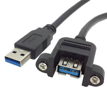 Кабел USB 3.0 за свързване към електрическата мрежа USB3.0 Удължител тип USB 3.0 A за свързване към контакт с винтове за закрепване на панел от 0,5 м /0,8/1,5 м