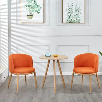 Скандинавско имитация на твърда дървесина преговори маса за хранене, стол, комбинация от модерен минималистичен творчески мляко чай магазин стол كنبه مفرده