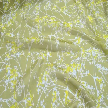 Нов прием на гладка мека шифоновой тъкани от чиста коприна с принтом високо качество за чаровния дълъг рокли за момичета