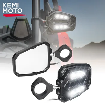 Странично огледало за обратно виждане с led осветление, съвместимо с Polaris Ranger RZR за Arctic Cat за Can-Am Maverick за Honda за Yamaha