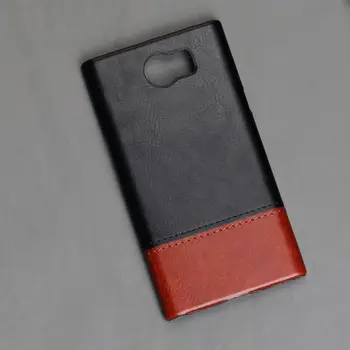 Прост кожен калъф за телефон в polpaketa, твърд корпус, контрастен цвят на Priv, подходящ за Blackberry Key2