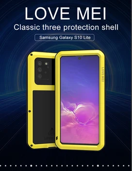 За S10 на Samsung Galaxy Lite калъф мощен устойчив на удари грязезащитный водоустойчива метална блиндирана калъф за телефон за S10 Lite