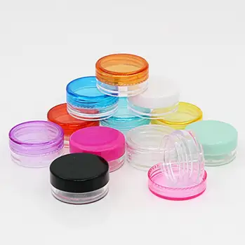 малки кръгли контейнери с обем 3 мл / 5 ml, мини-празни пластмасови контейнери за съхранение на козметика за нокти LX1279