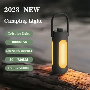 10000 ма, многофункционални туристически фенери, преносим фенер за къмпинг, авариен лампа, окачена лампа за палатка, мощен фенер