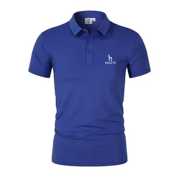 Мъжка Лятна Риза с къси ръкави, с бродерия за голф, Тениски, Ежедневни Бизнес Спортна тениска с къс ръкав, Мъжки Градинска риза с къси ръкави s-4XL