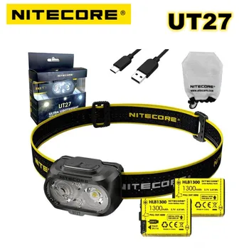 Налобный фенер Nitecore UT27 акумулаторна ultralight двухлучевой Elite Fusion обхват 128 метра от 520 лумена XP-G3 S3 LED