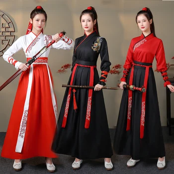 Традиционен костюм източна дама ханфу в китайски стил, блуза, жилетка от костюм на самурая за cosplay, японска и корейска рокля-хавлия