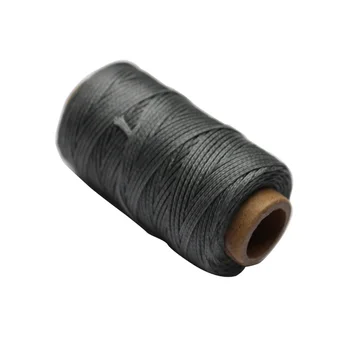 Грей сплетен плосък 0,8 мм 50 м вощеный многоцветен нитяной кабел, чрез шнурове, кожени работа, ръчно бродиран, инструмент за бродерия