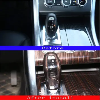 ABS Пластмаса, Централна Конзола Капак на Главата на скоростния Довършителни Автомобилен Аксесоар От Червено Ясен За Land Rover Range Rover Sport 2014-2018
