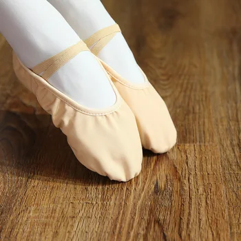 Нови парусиновые еластични обувки за джаз танци за жени, за учителите, за балетни танци, без връзки