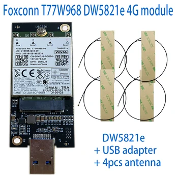 USB T77W968 DW5821e Модул карта на LTE Cat16 ГНСС 4G WWAN за Dell Latitude 5420 5424 7424 Rugged Latitude 7400/7400 2-в 4antenna