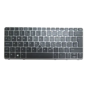 Клавиатура за лаптоп с подсветка в обединеното кралство За HP EliteBook 820 G1 820 G2 720 G1 725 G2 9Z.N9WBV.10U 735502-031 730541-031 NSK-CR1BV черен