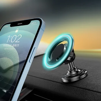 Магнитна Скоба за Кола за Мобилен Телефон Magsafe С Въртене на 360 Градуса в Метална Магнитно Кола Закопчалка за iPhone 12 13 Pro Max 14 Притежателя на Телефона