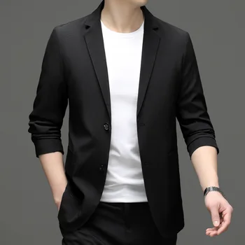 5925-2023 Мъжки модерен случайни малък костюм мъжки корейски 66 версия на тънко яке, монофонични яке