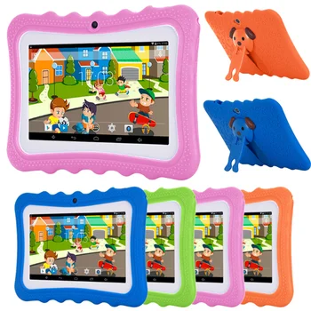 2022 Нов Детски Таблет С 7-инчов HD екран, С предварително инсталирано Силиконов ръкав microUSB DC Charge, Двойна Камера, Подарък За Деца