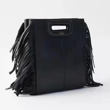 Дамски чанта през рамо с пискюли квадратна чанта дамска чанта Дамска чанта с кожен капак женствена чанта през рамо за момичета Sac A Main