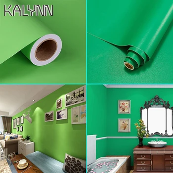 Матово зелени самозалепващи водоустойчиви тапети за кухненски плотове, корпусна и мека мебел, декоративни контактни етикети за спални