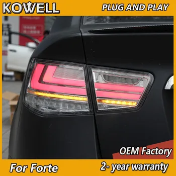 Автомобилен стайлинг за задните светлини на Kia Forte 2009-2013 задна светлина Forte задни DRL + динамичен мигач + спирачка + заден ход + мъгла