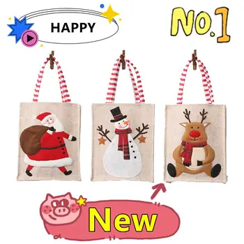 Най-новата Коледна Бельо Чанта-Тоут, Коледно Бебешко Подарък чанта, Дядо Коледа, Снежен човек, Лосове, Торбичка За Бонбони, весела Коледа, Чанта За Съхранение, честита Нова Година