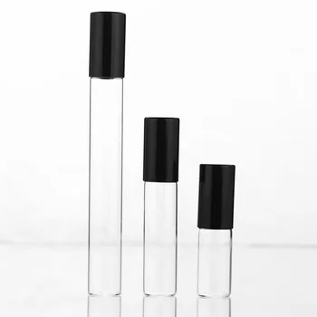 2 мл 3 мл 5 мл 10 мл стъклен флакон с рулоном за етерични масла, за многократна употреба, контейнери за парфюми с лъжичка-ролка от неръждаема стомана