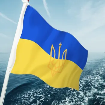 Знаме на Украйна 90*150 см, национален флаг с икона, банер, офис дейност, на парад, фестивал, декорация на дома, флаг на страната Украйна