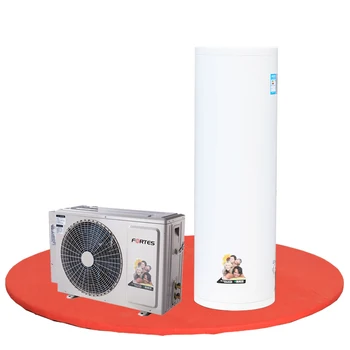 Отопление на дома и топла вода на слънчева термопомпата тип въздух-вода за домашна употреба
