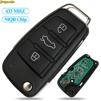 Jingyuqin Remote Smart Car Key Control 433 Mhz За Audi A3 S3 MQB KeylessGo/Полуинтеллектуальный Сгъваем Флип-Ключодържател 3 Бутона