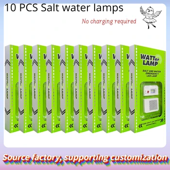 Заводска сделката е 10 бр. преносими туризъм лампа за къмпинг със солена вода, светодиодна пътна лампа за къмпинг, лампа за нощен риболов, энергосберегающая лампа