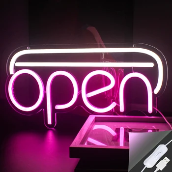 Неонови светлини Ineonlife led отворено табела на Магазин Украса за стаите в стил Сватба Парти Бар Arcade ресторант Y2k Стенни осветителни тела