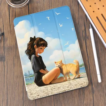 Калъф Pretty Girl Pro 10,5 11 12,9 2021 за iPad Air Mini 5 6 9-то поколение 10,2 8-ти, 7-ми Air 1 2 3 6-ти 5-ти с държач за моливи