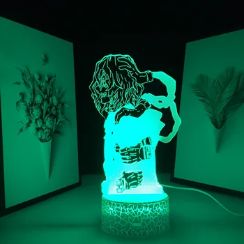 Tomura Shigaraki Led нощна светлина за Подарък за Рожден Ден Украса Спални Лампа Tomura Shigaraki Аниме 3D Лампа My Hero Academia Лампа