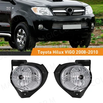 Автомобилна противотуманная фар за Toyota Hilux Vigo 2008 2009 2010 предна броня дневен ходова светлина, халогенна лампа, кабели фарове, реле за превключване на