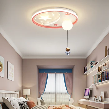 JJC 110-240 v Детски тавана лампа с космонавт, детски тавана лампа за детската стая и спалнята тавана лампа