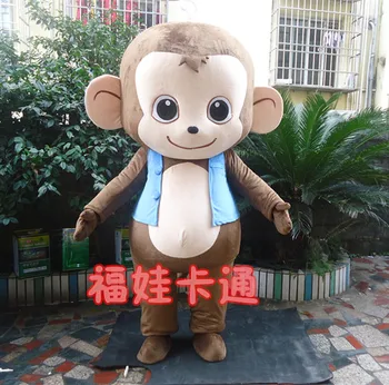 Талисман Костюм малка маймуна размер за възрастни, скъпа мультяшная тема маймуни, костюми за cosplay в стил аниме за ученици