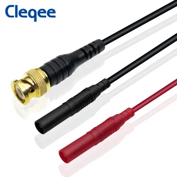 Включете Cleqee P1065 от позлатен чиста мед BNC конектор за тестване на 4 мм каса директен вилици тип 