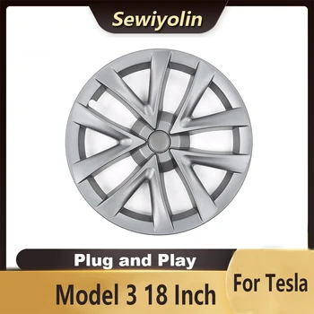 Капачката на Главината на колелото За Tesla Model 3 18 Инчови авто Аксесоари Performance Автомобили Шапки С Пълно Разминаване на Ръба И да Плюем