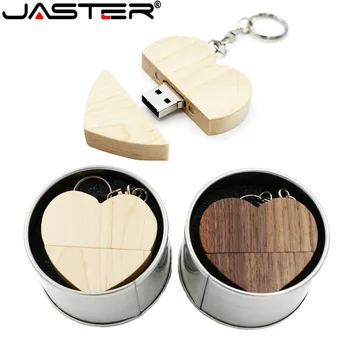 JASTER творчески вкусен кленов уо love heart + Кутия usb флаш памет 4 GB 8 GB 16 GB 32 GB 64 GB usb 2.0 подарък стик с логото на Подарък