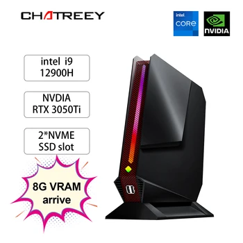 Chatreey G2 Мини КОМПЮТЪР Intel Core i9 12900 H i7 12700 H С Nvidia RTX 3050 Игри Настолен Компютър PCIE 4.0 и Wifi 6 BT5.0 Windows 11