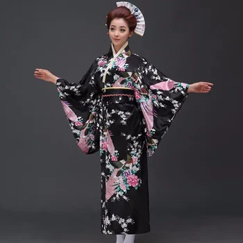 Модни национални тенденции, женското сексуално кимоно, юката и Оби, новост, вечерна рокля, японски костюм за ролеви игри, първи размера на цвете