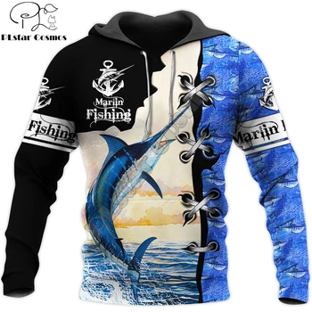 Love Marlin Fishing Мъжки есенна hoody с 3D принтом, hoody с качулка, градинска Унисекс облекло, ежедневно яке с цип, пуловер, KJ597