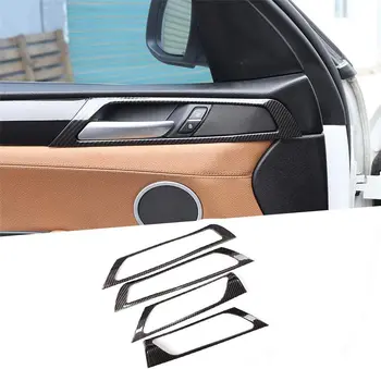За BMW X3 F25 X4 F26 2014-2017, за Довършителни работи на Дограма на Дръжката на Вратата, вътрешността на Колата от ABS-пластмаса от въглеродни влакна Стил