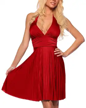 безплатна доставка 2016 дизайн червено приталенное шифоновое рокля Ново Ласкателно рокля на спагети презрамки, вдъхновено от Мерилин, гореща секси къса рокля шаферки