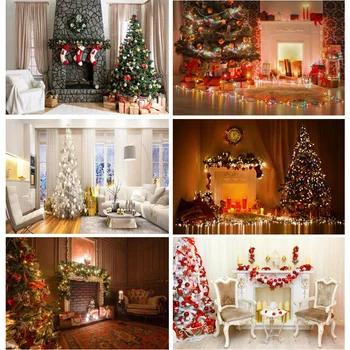 Винил фонове, за снимки на Коледа по поръчка, подпори, Коледно дърво, тематичен фон за фото студио XT20924SD-05