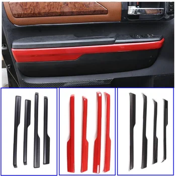 ABS Спортна червена рамка, която панел, долна тапицерия подлакътник, тампон върху дръжката, декоративни аксесоари за интериора на автомобила на Toyota Tundra 2014-2020