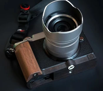 Дървена ръкохватка Panasonic GX9 за Panasonic LUMIX DC-gx9, титуляр ръкохватка за камера от орехово дърво, ядки дърво