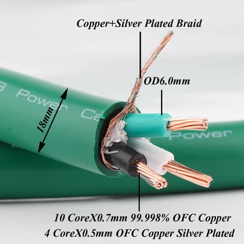 Висококачествен захранващ кабел ac MCINTOSH 2328 от мед и сребро 5N с комбинирана храна hifi power core audio power кабел