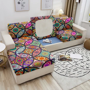 Протектор за мебели Калъф за диванной възглавници под формата на Мандала, протектор за дивана, еластичен калъф за дивана, калъф за диванной възглавница, калъф за дивана, калъф за 1-4 места