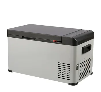 Добро качество на Преносими електрически къмпинг на открито 12 В 24 В мобилен охладител-бокс Хладилник Малък автомобилен хладилник